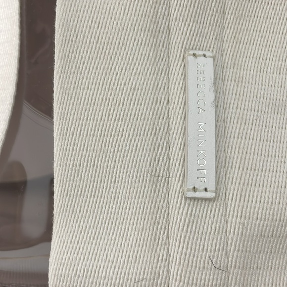 NWT Rebecca Minkoff large tote with attached mini bag inside clear and ivory - Picture 3 of 17
